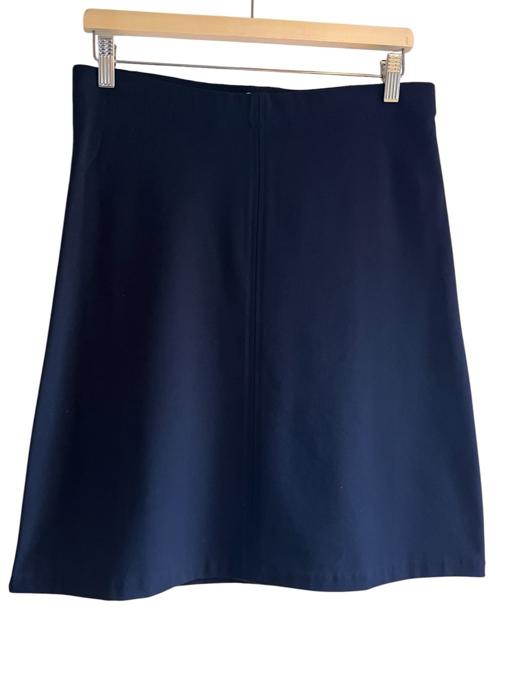 Filippa K a-line stretch pull on navy viscose skirt size M excellent condition